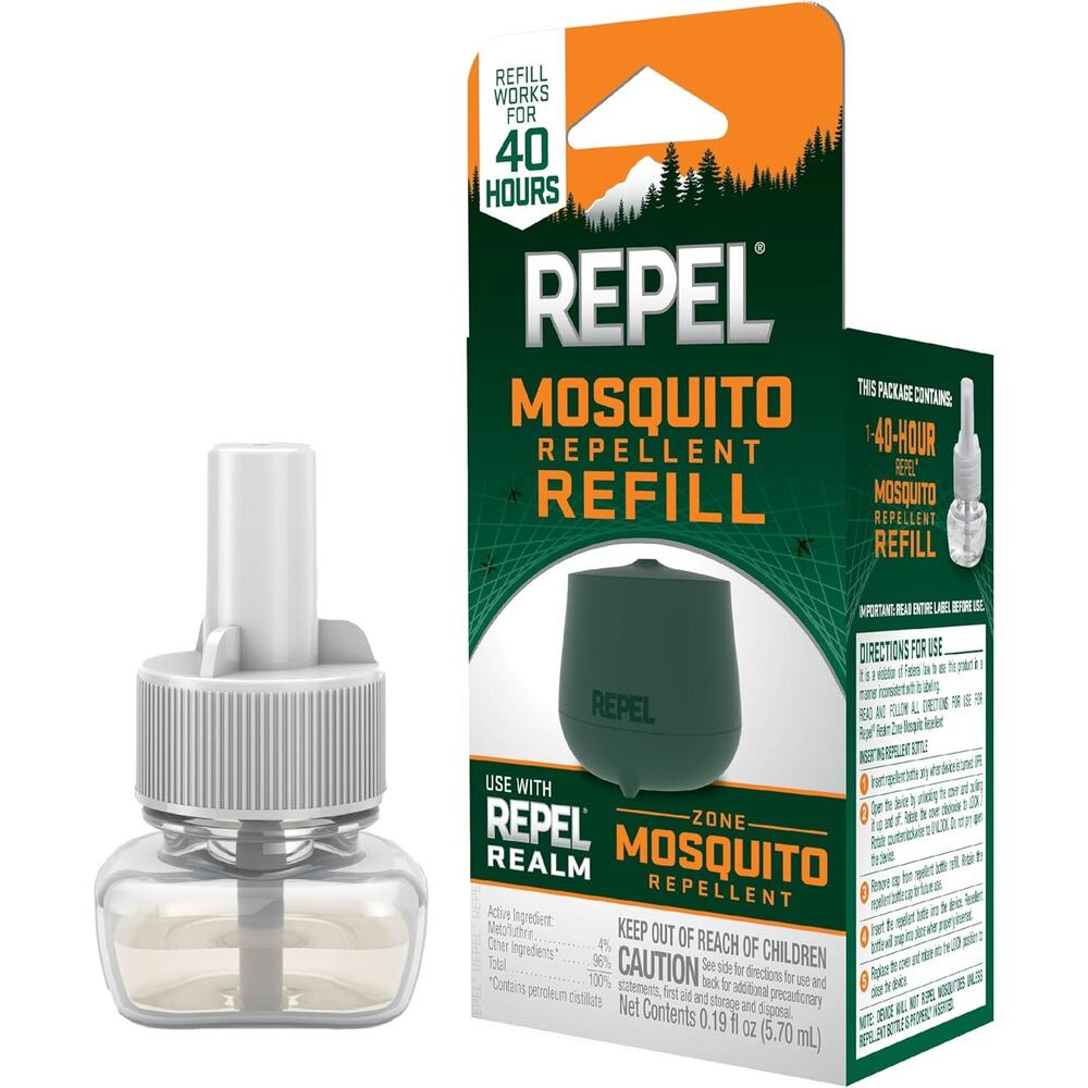 New Repel Realm Zone Mosquito Repellent 40-Hour Refill, 0.19 Fluid Ounces